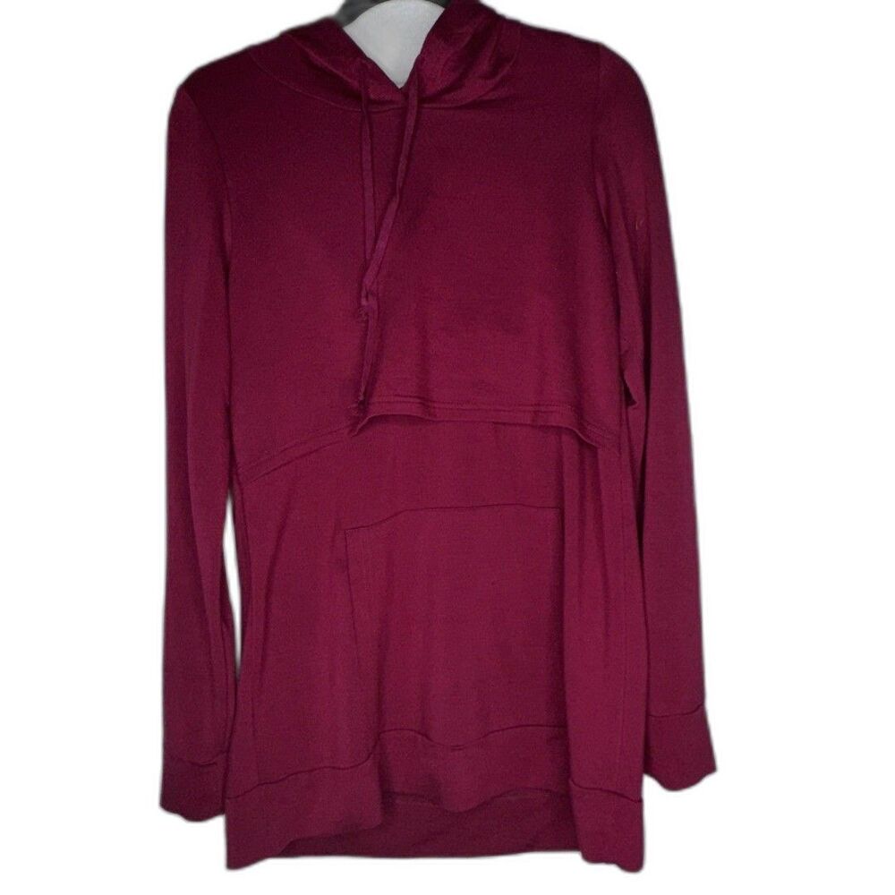 Latched Mama Maroon Nursing Hoodie Size Medium